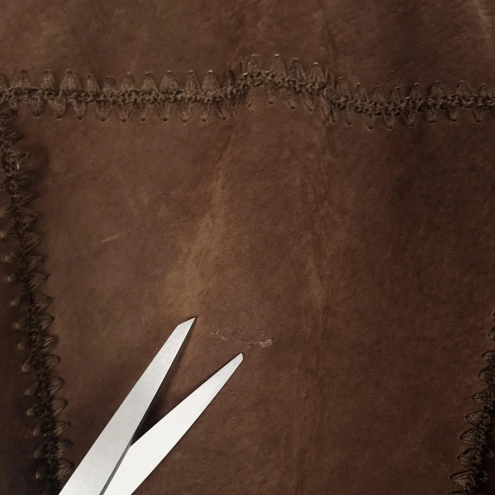 Vintage Y2K Mudd Suede Jacket Womens Large Brown Floral Embroidered Festival - Picture 9 of 16